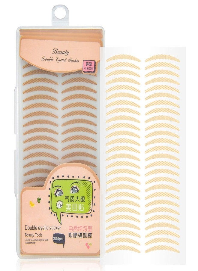 Pormasbenzer 384PCS Invisible Lace Double Eyelid Tapes, Self-adhensive Medical-use Fiber, One Side Sticky, Instantly Eyelid Lift Without Surgery, Perfect for Hooded, Droopy, Uneven, Mono-eyelids - Image 1